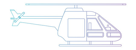 helicopter vehicle isolated icon vector illustration designの写真素材
