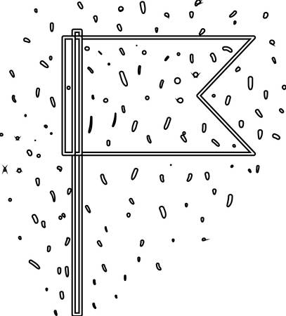 flag pointer location icon vector illustration designのイラスト素材