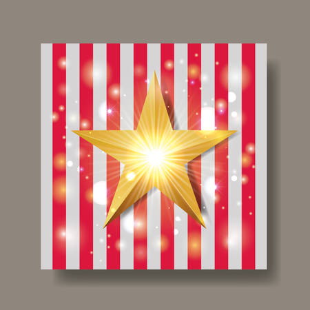 united states of america emblem with golden starのイラスト素材