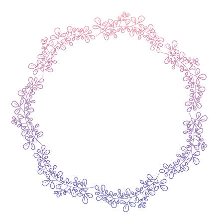 crown leafs circular frame frame vector illustration designのイラスト素材