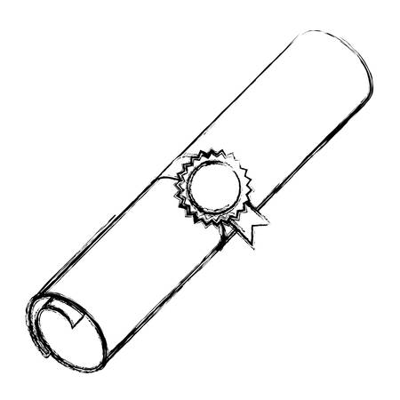 diploma graduation isolated icon vector illustration designのイラスト素材