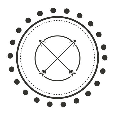 circular frame with arrows vector illustration designのイラスト素材