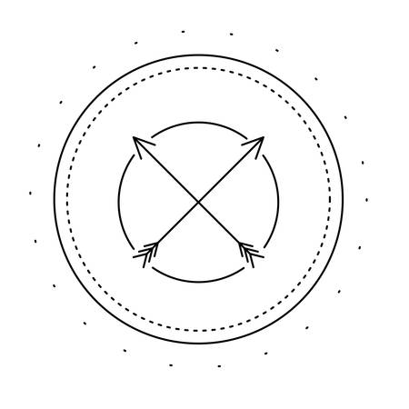 circular frame with arrows vector illustration designのイラスト素材