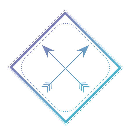 rhombus frame with arrows vector illustration designのイラスト素材