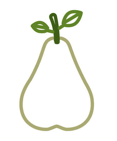 pear fresh fruit icon vector illustration designのイラスト素材