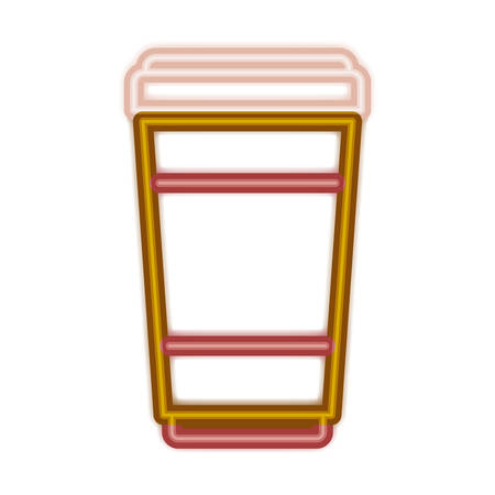 delicious coffee drink in plastic container vector illustration designのイラスト素材