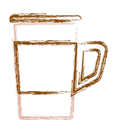 delicious coffee drink in plastic container vector illustration designのイラスト素材