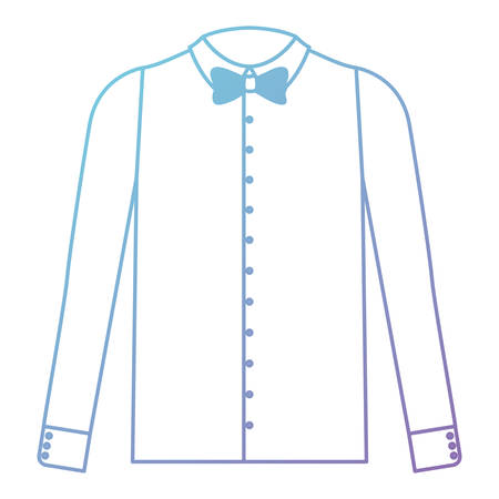 elegant shirt with bowtie vector illustration designのイラスト素材