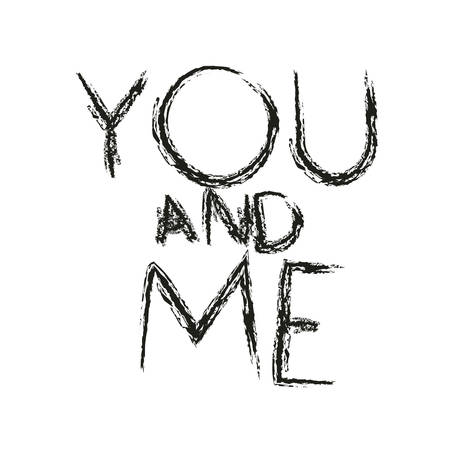 love message with hand made font vector illustration designのイラスト素材