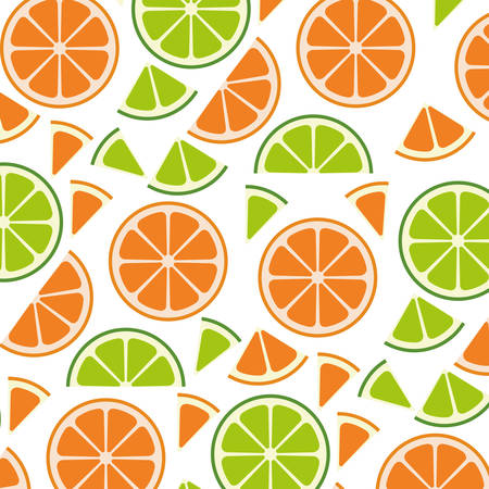 orange and lemon half pattern vector illustration designのイラスト素材