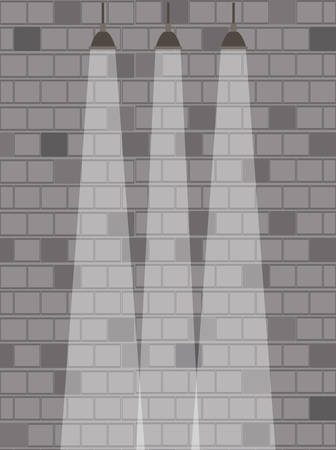 concrete wall with lights vector illustration designのイラスト素材