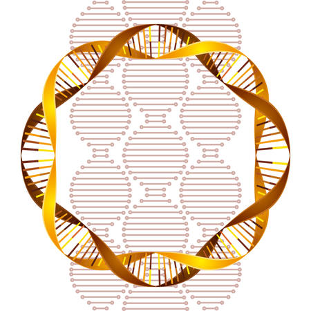 circular dna chain science icon vector illustration designのイラスト素材
