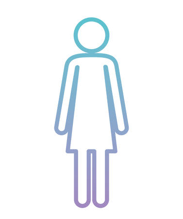 female figure human silhouette vector illustration designのイラスト素材