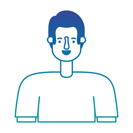 young man avatar character vector illustration designのイラスト素材