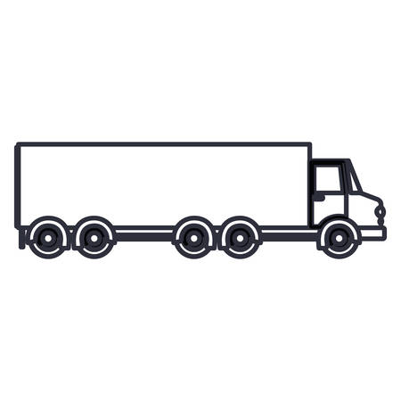 Truck icon. delivery logistics shipping and transportation theme. Isolated design. Vector illustrationのイラスト素材