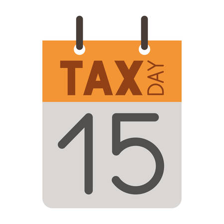 calendar reminder with tax day vector illustration designのイラスト素材