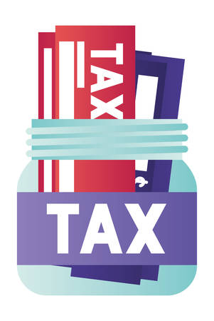 jar with tax icon vector illustration designのイラスト素材