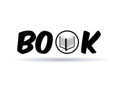 Book silhouette icon. Education knowledge learning and study theme. Black and white design. Vector illustrationのイラスト素材