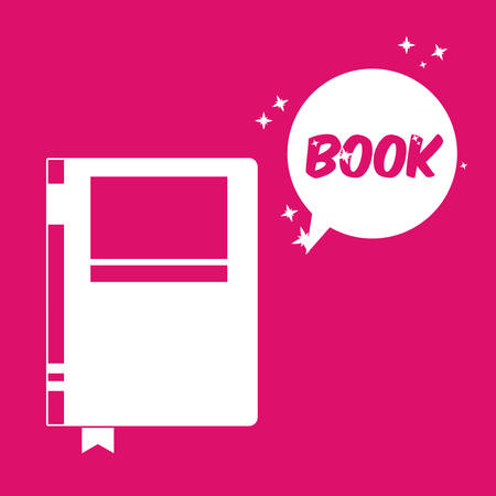 Book silhouette icon. Education knowledge learning and study theme. Black and white design. Vector illustrationのイラスト素材