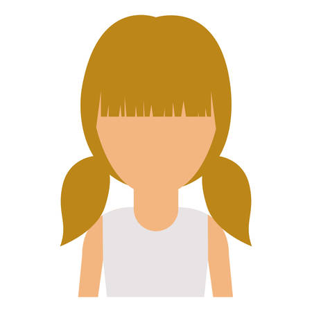 woman female avatar person human icon. Colorful and Flat design. Vector illustrationのイラスト素材