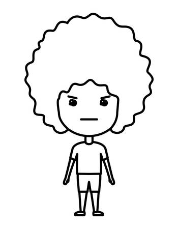 cartoon man angry kawaii character vector illustration designのイラスト素材