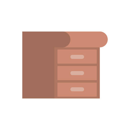 wooden drawer isolated icon vector illustration designのイラスト素材