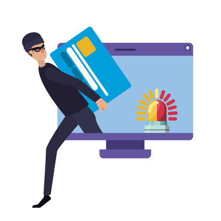 hacker stealing information avatar character vector illustration designのイラスト素材