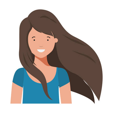 young woman avatar character vector illustration desingのイラスト素材