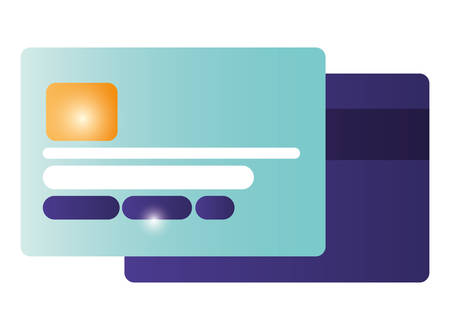 credit card isolated icons vector illustration designのイラスト素材