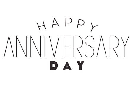 happy anniversary day isolated icon vector illustration desingのイラスト素材