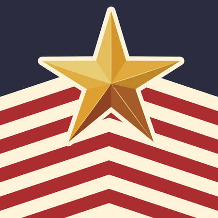 american flag pattern background with star icon vector illustration designのイラスト素材
