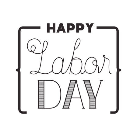 happy labor day isolated icon vector illustration designのイラスト素材
