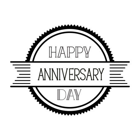 happy anniversary day isolated icon vector illustration designのイラスト素材