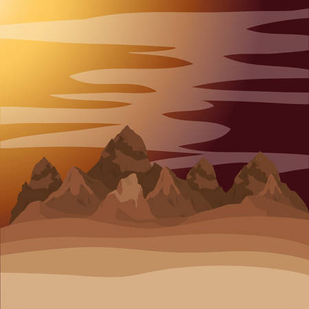 desert sunset manger scene background vector illustration designのイラスト素材