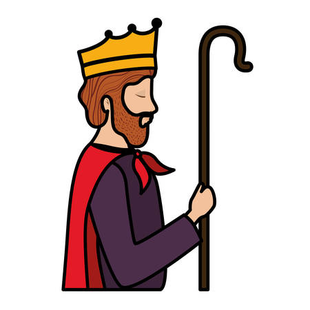 Wise man manger character. Vector illustration designのイラスト素材