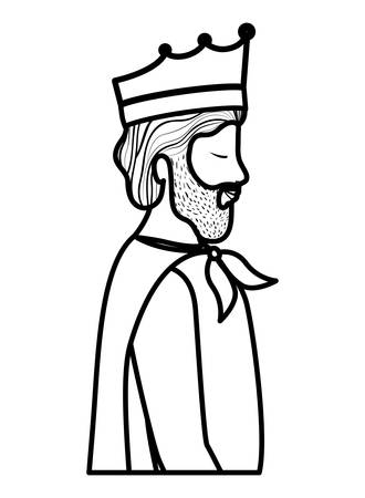 Wise man manger character. Vector illustration designのイラスト素材