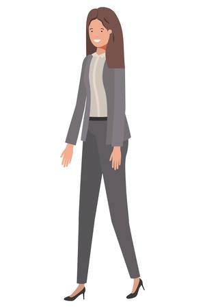 business woman avatar character vector illustration desingのイラスト素材