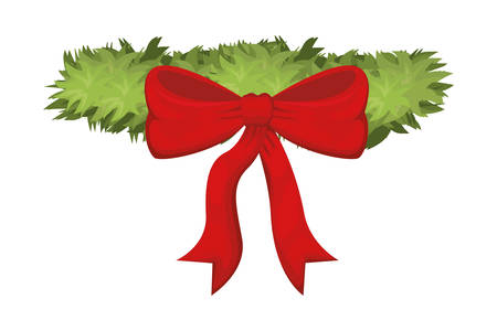 garland with bow isolated icon vector illustration designのイラスト素材