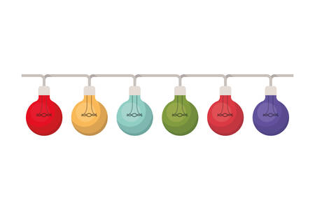 christmas lights isolated icon vector illustration designのイラスト素材