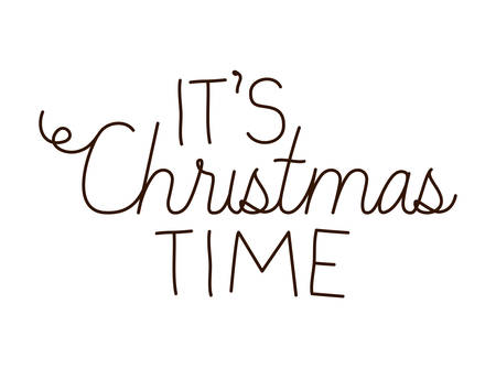 merry christmas label isolated icon vector illustration desingのイラスト素材