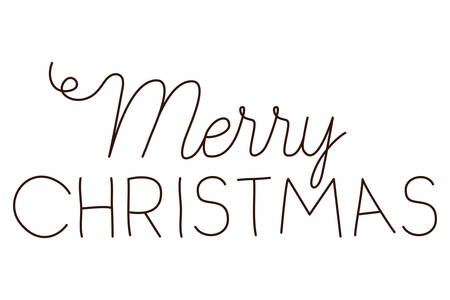 merry christmas label isolated icon vector illustration desingのイラスト素材