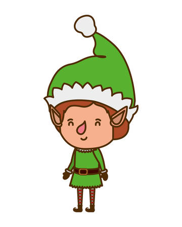 elf moving avatar character vector illustration designのイラスト素材