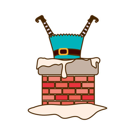 elf woman with fireplace avatar character vector illustration designのイラスト素材