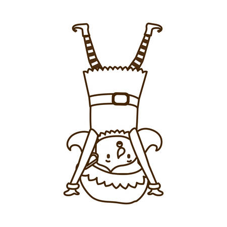 elf woman walking avatar character vector illustration designのイラスト素材