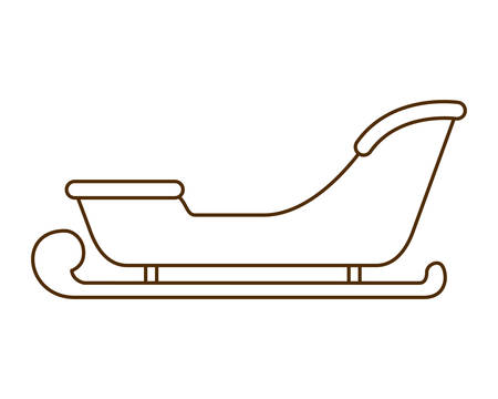 christmas sleigh isolated icon vector illustration designのイラスト素材