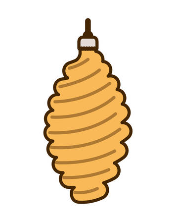 christmas ball decoration hanging isolated icon vector illustration designのイラスト素材