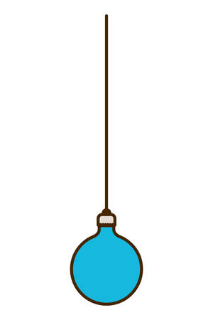 christmas ball hanging isolated icon vector illustration designのイラスト素材