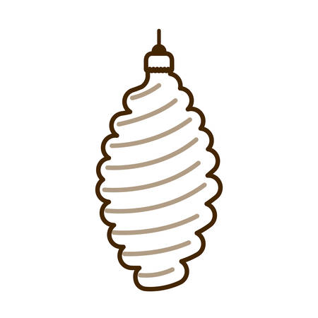 christmas ball decoration hanging isolated icon vector illustration designのイラスト素材