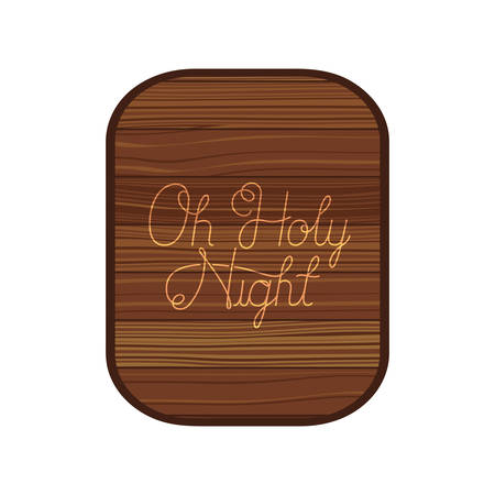 holy night in frame of wooden isolated icon vector illustration desingのイラスト素材