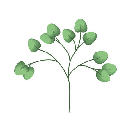 branch with leafs isolated icon vector illustration desingのイラスト素材